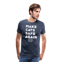 Load image into Gallery viewer, Make Dogs Safe Again&quot; Premium Tee – Stand Up for Our Furry Friends! - heather blue

