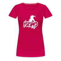 Load image into Gallery viewer, Fork Off in Style – No Forks Women’s Premium Tee (White Logo) - dark pink
