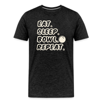 Load image into Gallery viewer, Eat. Sleep. Bowl. Repeat. T-Shirt - Charcoal Grey
