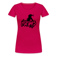 Load image into Gallery viewer, Loud &amp; Clear – No Forks Women’s Premium Tee (Black Logo Edition) - dark pink

