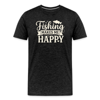 Load image into Gallery viewer, Fiching Makes ME- Happy T-Shirt - Charcoal Grey
