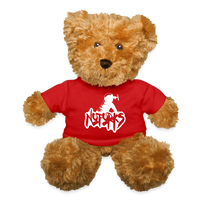 Load image into Gallery viewer, Punk &amp; Plush – No Forks Teddy Bear - red
