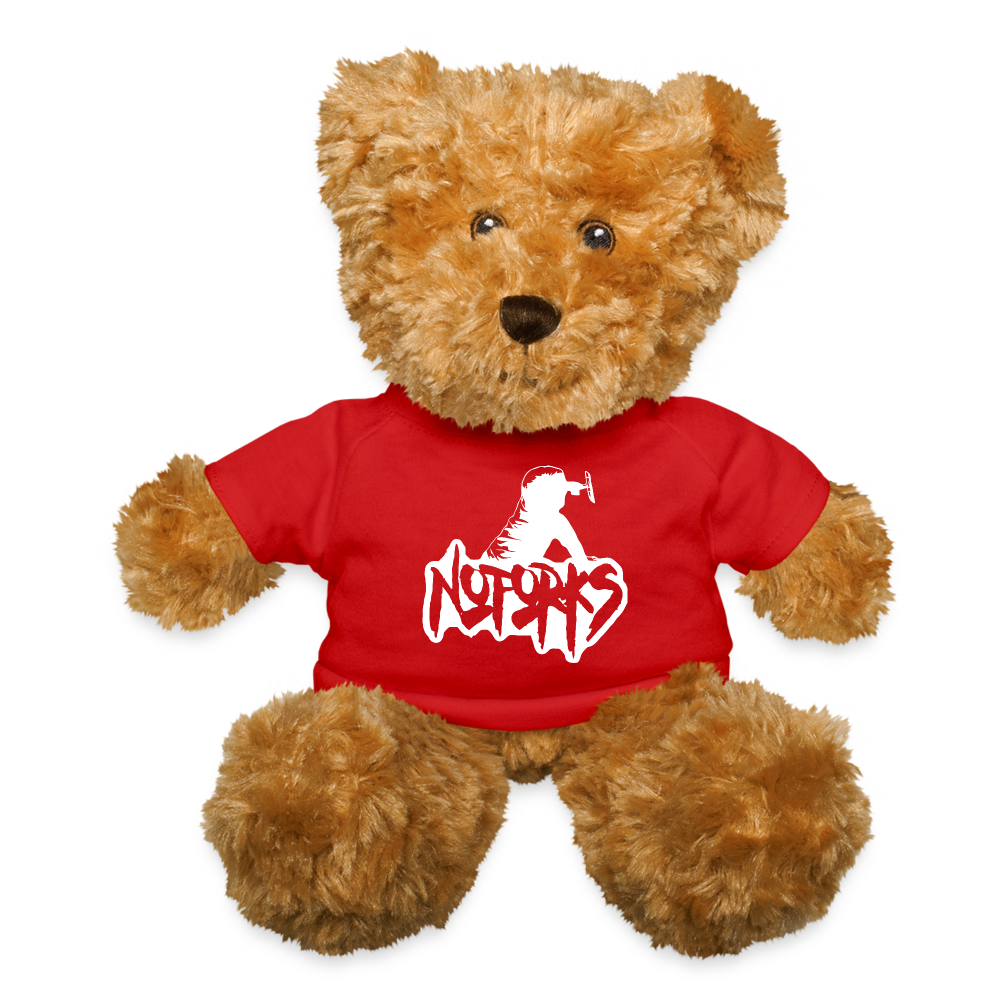 Punk & Plush – No Forks Teddy Bear - red