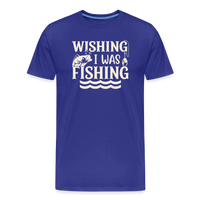 Load image into Gallery viewer, Wishing I Was Fishing T-Shirt - Royal Blue
