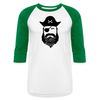 Load image into Gallery viewer, “Pirate-Speech Therapist-Arrrr”-Baseball T-Shirt - white/kelly green

