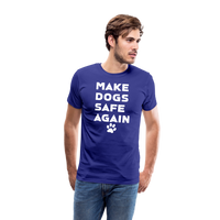 Load image into Gallery viewer, Make Dogs Safe Again&quot; Premium Tee – Stand Up for Our Furry Friends! - royal blue
