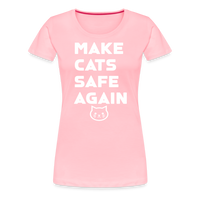 Load image into Gallery viewer, Make Cats Safe Again&quot; Women&#39;s Premium Tee – Purr-fectly Powerful! - pink
