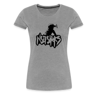 Load image into Gallery viewer, Loud &amp; Clear – No Forks Women’s Premium Tee (Black Logo Edition) - heather gray
