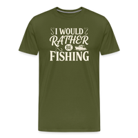 Load image into Gallery viewer, SI Would &amp; Rather Fishing T-Shirt - Olive Green
