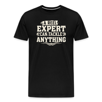 Load image into Gallery viewer, ZA REEL Expert 'canstackle Anything T-Shirt - Black

