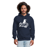 Load image into Gallery viewer, Fork Off! – The No Forks Official Men&#39;s Hoodie - navy
