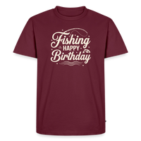 Load image into Gallery viewer, Fishing Happy Birthday T-Shirt - Burgundy
