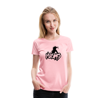 Load image into Gallery viewer, Loud &amp; Clear – No Forks Women’s Premium Tee (Black Logo Edition) - pink
