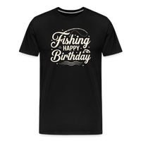 Load image into Gallery viewer, Fishing Happy Birthday T-Shirt - Black
