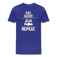 Load image into Gallery viewer, EAT. Sleep. Fish Repeat. T-Shirt - Royal Blue
