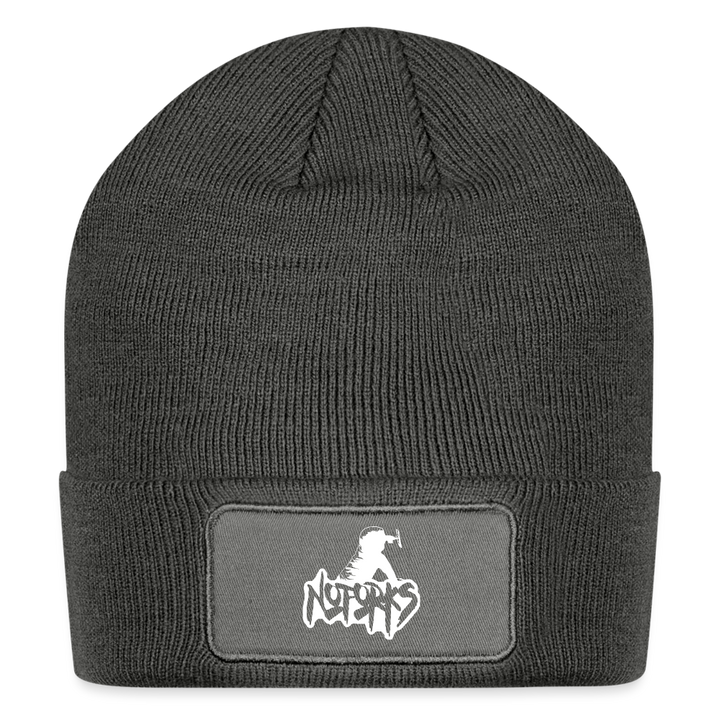 Fork the Cold – No Forks Beanie - charcoal grey