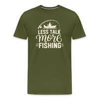 Load image into Gallery viewer, LESS TALK More Fishing T-Shirt - Olive Green
