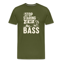 Load image into Gallery viewer, Stop Staring at My Bass T-Shirt - Olive Green

