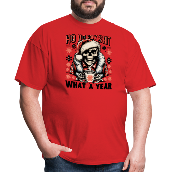“Ho ho holy shit-What a year”-Unisex Classic T-Shirt - red