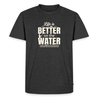 Load image into Gallery viewer, Life Is Better on the Water T-Shirt - Heather Anthracite
