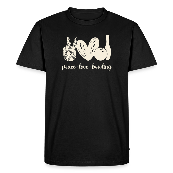 Peace Love Bowling T-Shirt - Black