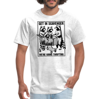 Load image into Gallery viewer, “Get in scavenger, we’re thrifting-raccoons”-Unisex Classic T-Shirt - light heather gray
