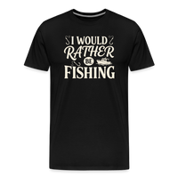 Load image into Gallery viewer, SI Would &amp; Rather Fishing T-Shirt - Black
