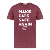 Load image into Gallery viewer, Make Dogs Safe Again&quot; Premium Tee – Stand Up for Our Furry Friends! - heather burgundy
