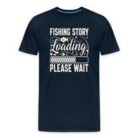 Load image into Gallery viewer, Fishing Story Loading Please Wait T-Shirt - Deep Navy
