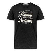 Load image into Gallery viewer, Fishing Happy Birthday T-Shirt - Charcoal Grey
