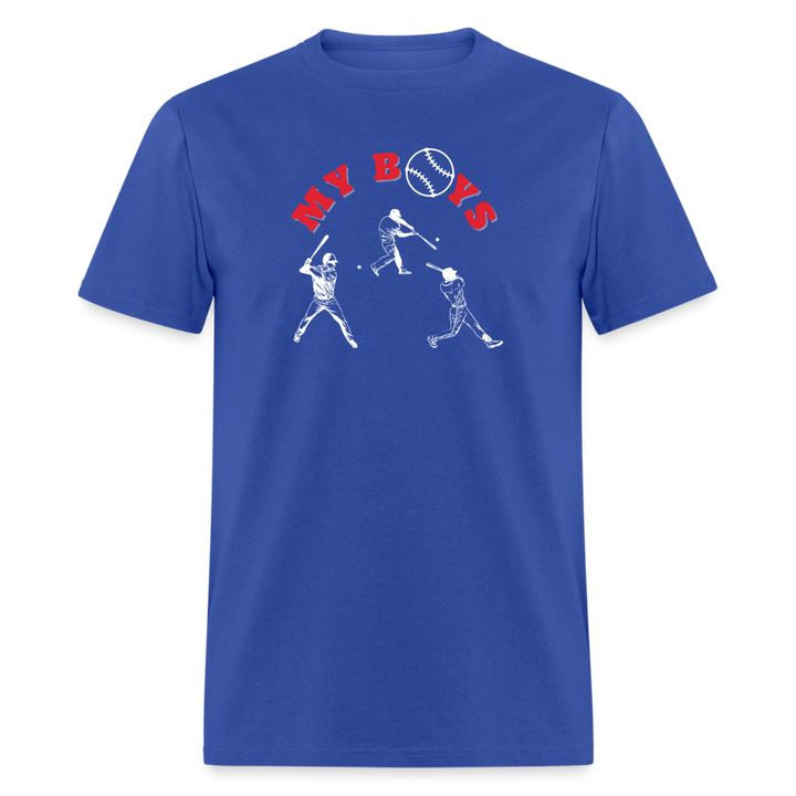 “My Boys-White Text”-Women’s Premium T-Shirt - royal blue