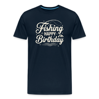 Load image into Gallery viewer, Fishing Happy Birthday T-Shirt - Deep Navy
