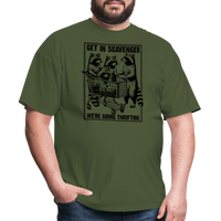 Load image into Gallery viewer, “Get in scavenger, we’re thrifting-raccoons”-Unisex Classic T-Shirt - military green
