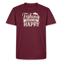 Load image into Gallery viewer, Fiching Makes ME- Happy T-Shirt - Burgundy
