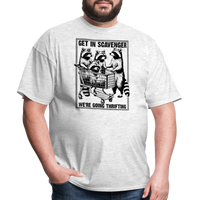 Load image into Gallery viewer, “Get in scavenger, we’re thrifting-raccoons”-Unisex Classic T-Shirt - light heather gray
