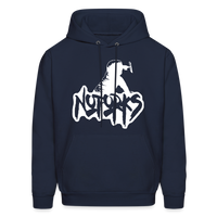 Load image into Gallery viewer, Fork Off! – The No Forks Official Men&#39;s Hoodie - navy
