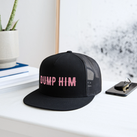 Load image into Gallery viewer, “Dump Him”-Trucker Hat - black/black
