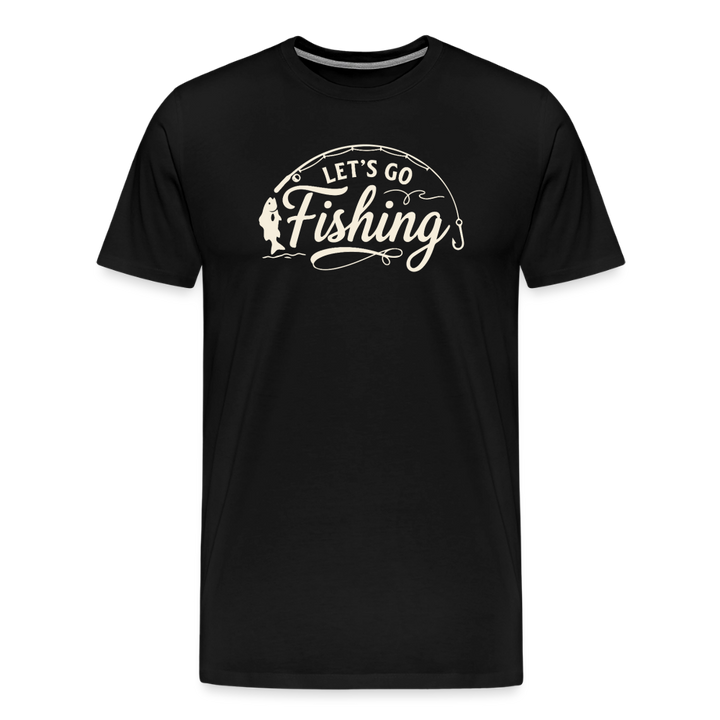Let's GO Fishing T-Shirt - Black