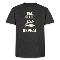 Load image into Gallery viewer, EAT. Sleep. Fish Repeat. T-Shirt - Heather Anthracite
