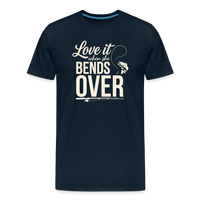 Load image into Gallery viewer, Love It When She Bends OVER T-Shirt - Deep Navy
