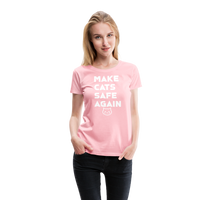 Load image into Gallery viewer, Make Cats Safe Again&quot; Women&#39;s Premium Tee – Purr-fectly Powerful! - pink
