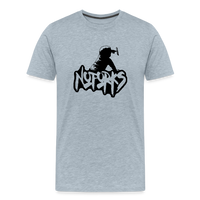 Load image into Gallery viewer, Light but Loud – No Forks Men’s Premium Tee (Black Logo Edition) - heather ice blue
