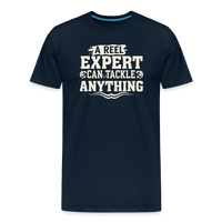 Load image into Gallery viewer, ZA REEL Expert 'canstackle Anything T-Shirt - Deep Navy
