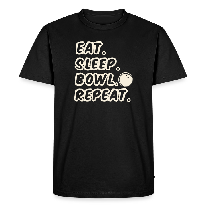 Eat. Sleep. Bowl. Repeat. T-Shirt - Black