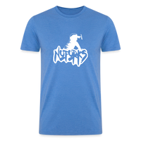 Load image into Gallery viewer, Forkin&#39; Comfy – No Forks Super Soft Tri-Blend Tee -  heather blue
