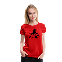 Load image into Gallery viewer, Loud &amp; Clear – No Forks Women’s Premium Tee (Black Logo Edition) - red
