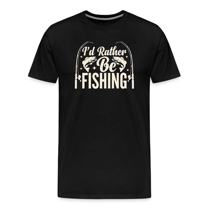 I'd Rather Fishing T-Shirt - Black