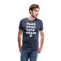 Load image into Gallery viewer, Make Dogs Safe Again&quot; Premium Tee – Stand Up for Our Furry Friends! - heather blue
