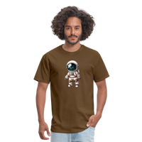 Load image into Gallery viewer, &quot;Cosmic Voyager: Adorable Spaceman&quot; 100% Cotton Unisex T-Shirt - brown
