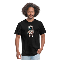 Load image into Gallery viewer, &quot;Cosmic Voyager: Adorable Spaceman&quot; 100% Cotton Unisex T-Shirt - black
